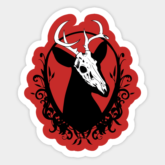 Deer Skull Sticker by Ludo